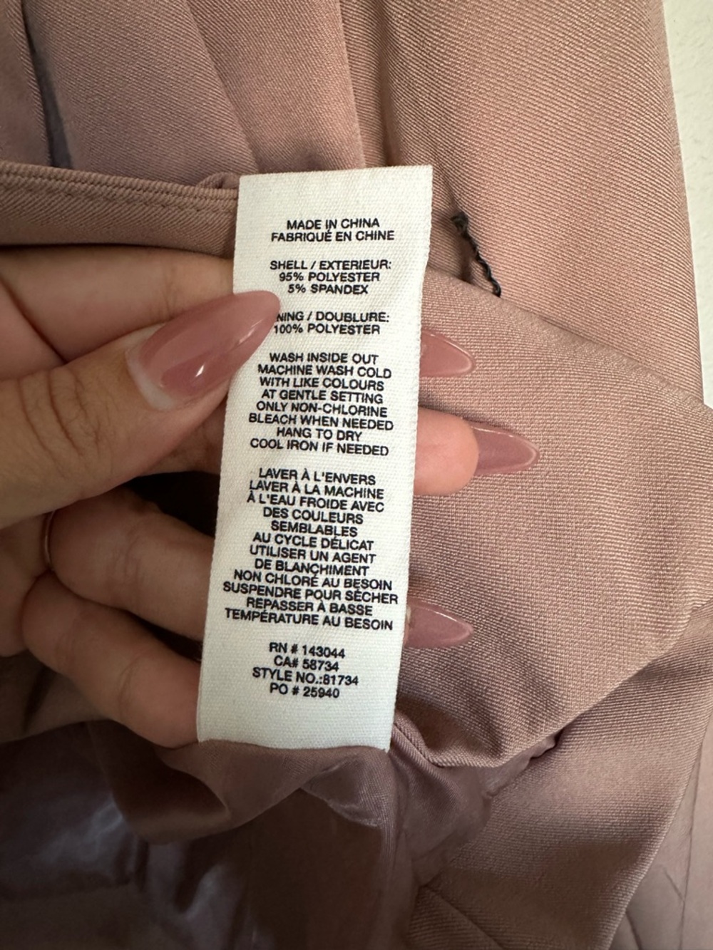 Avec Les Filles Cropped Double-Breasted Blazer - Dusty Mauve - Picture 3 of 5